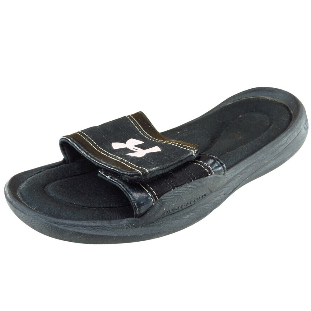Under‎ armour Sz 7 M Black Slide Synthetic Women Sandals Sinar